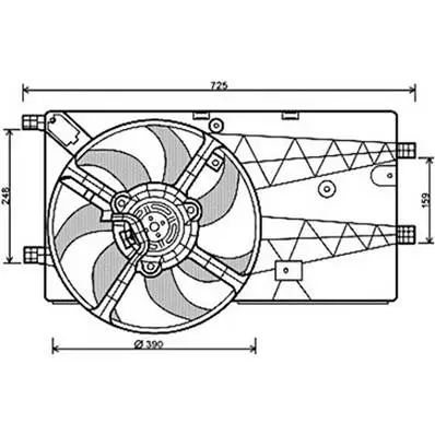 Ventilateur Radiateur moteur pour FIAT FIORINO III ph.1 2008-2016, OEM: 52217939, Neuf Prix Bas