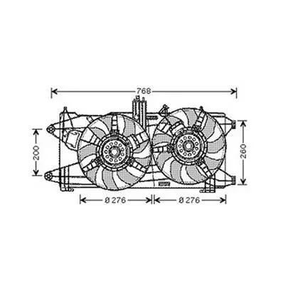 Meilleur Choix Ventilateur Radiateur moteur pour FIAT FIORINO III ph.1 2008-2016, OEM: 51718489, Neuf