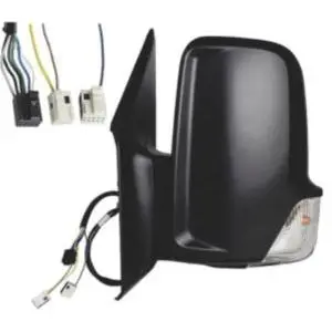Rétroviseur gauche électrique pour MERCEDES SPRINTER III depuis 2018 (W907-W910), bras court, BLIS, dégivrant, noir, Neuf Petit Prix
