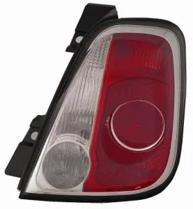 Retour Gratuit Feu arrière droit pour FIAT 500 phase 1, 2007-2015, (cabriolet), contour noir, Neuf