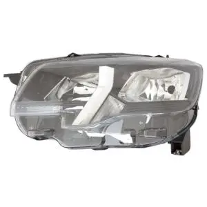 Phare Optique avant gauche pour PEUGEOT PARTNER III ph.1 2018-2024, H7+H1+PY21W+W21, avec moteur, Neuf Produit De Marque