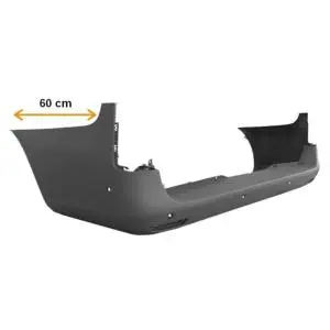 Pas Cher Pare chocs arrière pour MERCEDES VITO III (W447) 2014-2019, châssis long, trous radar, Neuf à peindre