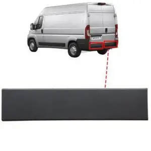 Meilleur Prix Moulure baguette sur porte arrière droite pour CITROËN JUMPER II phase 1, 2006-2014, 82cm, Noire, Neuve