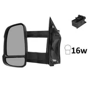 Quantité Limitée Rétroviseur gauche manuel pour CITROËN JUMPER Camping-car II ph.2 depuis 2014 >, bras long, feu clignotant orange (16W), Neuf