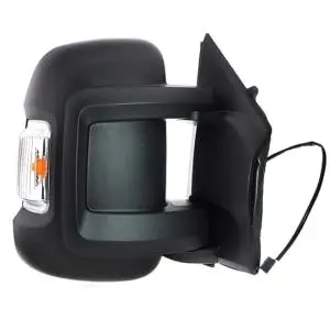 Rétroviseur droit électrique pour PEUGEOT BOXER Camping-car II depuis 2014 >, bras court, rabattable électriquement, dégivrant, feu clignotant orange (16W), Neuf Paiement Sécurisé