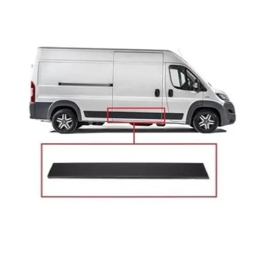 Offre Limitée Moulure baguette centrale sur porte latérale droite pour PEUGEOT BOXER II ph.2 2014-2023, châssis moyen-long, Noire, 140cm, Neuve