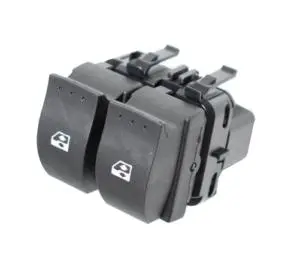 Acheter Direct Interrupteur/Bouton de lève vitre électrique sur porte avant gauche pour RENAULT MEGANE II phase 1, 2002-2005, 2 boutons, noir, Neuf