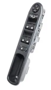Bloc de commande de lève vitre et miroir électrique sur porte avant gauche pour PEUGEOT 207, 2006-2009, 4 boutons, noir, Neuf Commander Vite