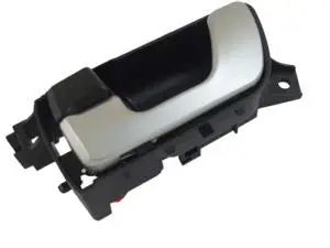 Poignée de porte avant/arrière gauche pour MITSUBISHI PAJERO III phase 2, 2003-2006, interne, levier argent et bouton de fermeture noir, Neuve Top Vente