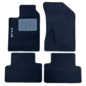 Offre Limitée Kit de 4 Tapis Auto sur Mesure  Renault Clio 2 (20012005) avec sigle brod&eacute; CLIO