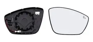 Paiement Sécurisé Miroir Glace rétroviseur droit pour PEUGEOT 2008 phase 1, 2013-2016, Système BLIS, dégivrant, à clipser, Neuf