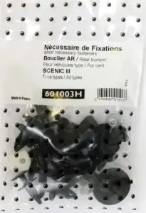 Kit de fixation assemblage Pare chocs arrière pour RENAULT SCENIC III phase 1- 2- 3 et X-MOD, 2009 à 2016 Neuf Expédition Rapide