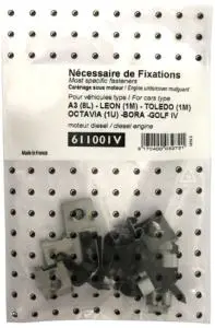 Kit de fixation assemblage Cache sous moteur pour AUDI A3 I (8L), 1996-2003 (modèle diesel), Neuf Haute Qualité