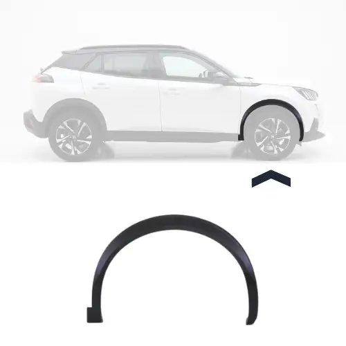 Embout – Tour d&rsquo;aile avant droite pour PEUGEOT 2008 II ph.1 2019-2023, noir, Neuf Livraison Gratuite