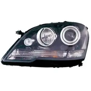 Solde Phare optique avant gauche H7+H7 pour MERCEDES CLASSE ML Phase 2, 2008-2011 (W164), corps noir, neuf