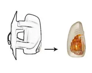 Jusqu’à Épuisement Des Stocks Feu clignotant rétroviseur gauche pour RENAULT MASTER III phase 3, depuis 2019, 16W, répétiteur orange, Neuf