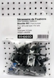 Petit Prix Kit de fixation assemblage Pare chocs avant pour PEUGEOT 307 2001-2008 (tous modèles), Neuf