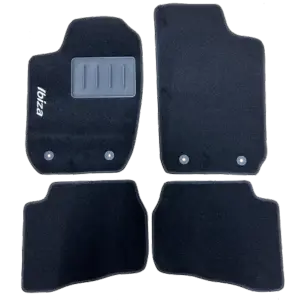Kit de 4 Tapis Auto sur Mesure SEAT Ibiza (6J) (2008-2017) avec sigle brodé IBIZA Top Vente