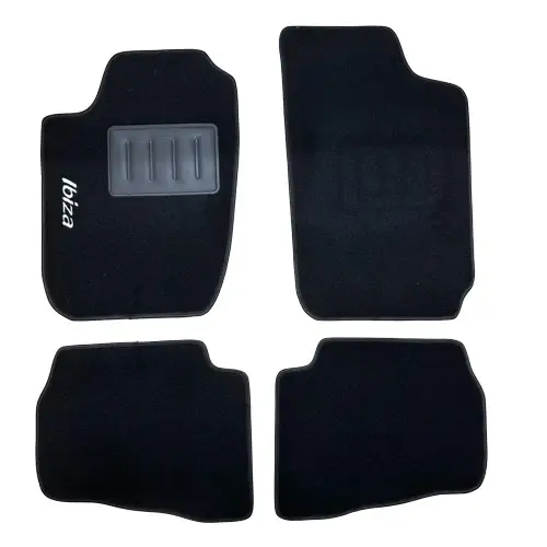 Dernier Modèle Kit 4 Tapis de sol Auto pour SEAT IBIZA de 2002 à 2008 (6L), sigle IBIZA, avec CLIPS, Neuf