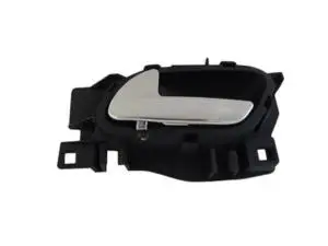 Pas Cher Poignée de porte avant ou arrière gauche pour PEUGEOT 2008, 2013 à 2016, interne, Noire et chromée