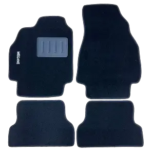 Kit de 4 Tapis Auto sur Mesure  Renault M&eacute;gane (2002-2008) avec sigle brod&eacute; MEGANE Nouvel Arrivage