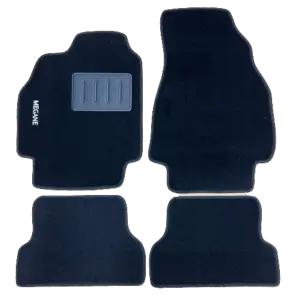 Acheter En Ligne Kit 4 Tapis de sol Auto pour RENAULT MEGANE depuis 2016, avec sigle MEGANE, avec CLIPS, Neuf