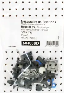 Must-Have Kit de fixation assemblage Pare chocs avant pour PEUGEOT 3008 phase 2 2013 - 2016, Neuf
