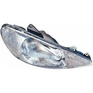 Expédié Aujourd’hui Phare Optique avant droit pour PEUGEOT 206 ph.1, 1998-2003, H4, (verre strié), Neuf