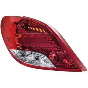 Feu arrière gauche pour PEUGEOT 207 phase 2, 2009-2012, à led, (rouge/blanc), Neuf Meilleur Prix