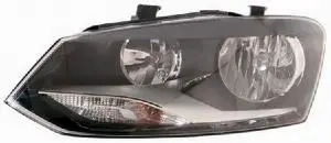 Dernière Chance Phare Optique avant gauche pour VOLKSWAGEN POLO V ph.1, 2009-2014 H7+H7, feu clignotant (type Hella)