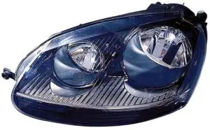Nouvelle Collection Phare Optique avant gauche pour VOLKSWAGEN GOLF V 2003-2008, H7+H7, fond noir, Neuf