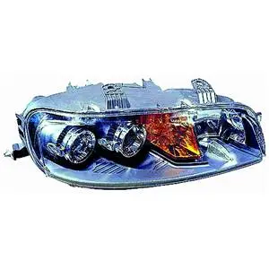 Phare Optique avant droit pour FIAT PUNTO II phase 1, 1999-2001, H7+H7+H3, électrique, fond gris Authentique