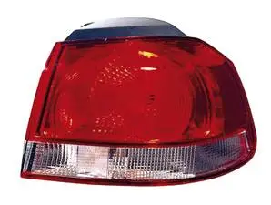 Feu arrière extérieur droit VOLKSWAGEN GOLF VI 2008-2012, rouge/blanc, (type Valeo), partie sur aile Marque