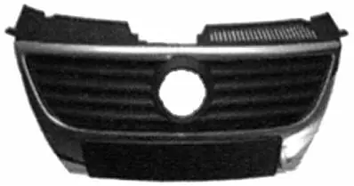 Dernier Modèle Grille radiateur centrale pour VOLKSWAGEN PASSAT B6 2005-2010, profils noirs, cadre chromé, Neuve