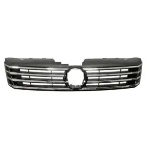 Grille radiateur centrale pour VOLKSWAGEN PASSAT B7 2011-2014, Chromée Noire, Neuve Top Vente