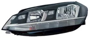 Phare optique avant gauche pour VOLKSWAGEN GOLF VII ph.2 depuis 2016, H7/H9/WY21W à LED + feu diurne Offre Exclusive