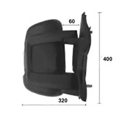 Rétroviseur droit électrique pour PEUGEOT BOXER Camping-Car II ph. 1, 2006-2014, dégivrant, feu clignotant orange (16W), Neuf Certifié