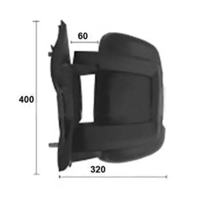 Rétroviseur gauche manuel pour PEUGEOT BOXER Camping-Car II ph.2 depuis 2014 >, bras court, feu clignotant orange (16W), Neuf Offre Spéciale