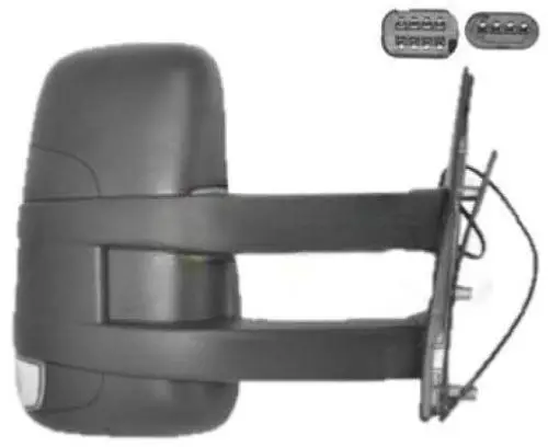 Rétroviseur droit électrique pour IVECO DAILY, 2009-2013, (bras long), Noir, dégivrant, Neuf Achat Immédiat