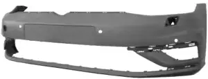 Haute Qualité Pare chocs avant pour VOLKSWAGEN GOLF VII ph. 2 depuis 2016, trous capteurs radar, lave phare et support plaque, Neuf à peindre