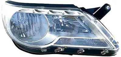 Solde Phare Optique avant droit pour VOLKSWAGEN TIGUAN I ph. 1 2007-2009, H7+H7, Neuf