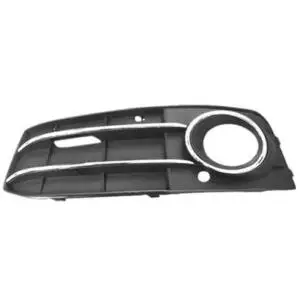 Grille de calandre gauche pour AUDI A4 IV ph. 1 2007-2011, trou antibrouillard, profil chromé, Neuve Offre Limitée