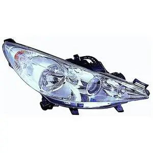 Phare Optique avant droit lenticulaire pour PEUGEOT 207+, 2012-2014, H7+H7+H1, moteur, chromé, Neuf Achetez Aujourd’hui