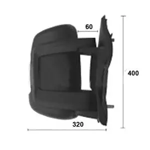 Rétroviseur droit manuel pour PEUGEOT BOXER II phase 1, 2006-2014, bras court, feu clignotant orange (16 W), Neuf Authentique