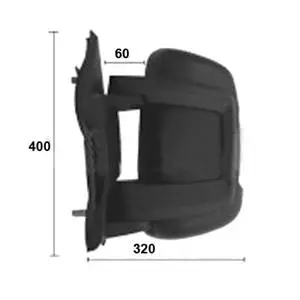 Petit Prix Rétroviseur gauche électrique pour PEUGEOT BOXER II phase 1, 2006-2014 bras court, dégivrant, feu clignotant orange (16W), Neuf