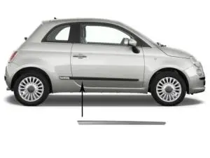 Moulure porte avant droite pour FIAT 500 phase 1, 2007-2015, baguette Neuve à peindre Retour Gratuit