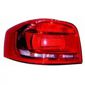 Feu arrière gauche pour AUDI A3 II ph.3 (3 portes) 2008-2012, (rouge), Neuf Commander Vite