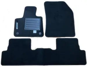Prix Cassé Kit 4 Tapis de sol Auto pour PEUGEOT 3008 II 2017-2020, avec sigle 3008, moquette noire et clips, Neuf