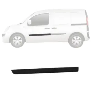 Moulure baguette latérale sur porte avant gauche pour RENAULT KANGOO II phase 2 2013-2020, Noire, Neuve Nouvelle Collection