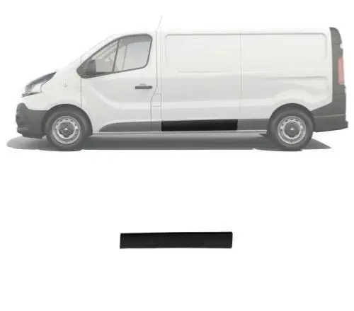 Moulure baguette centrale sur porte latérale gauche pour RENAULT TRAFIC III phase 2 2019-2021, Noire, Neuve Top Vente